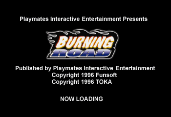 Burning Road Title Screen